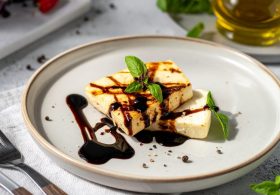 Grillezet kecskesajt balzsamecetes öntettel